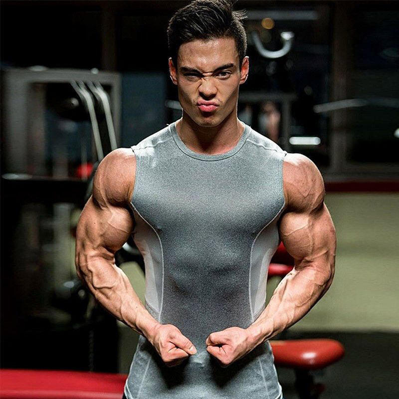 Men's Sleeveless Training T-Shirt Fitness Waistcoat